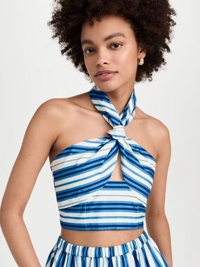 Solid & Striped The Naomi Halter Crop Top - NWT - size large